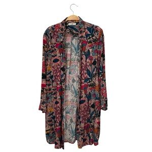 NATURAL LIFE Georgia Shirt Button Down Pocket Floral Pink Multi-Color Dress S